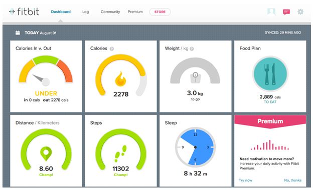 Fitbit dashboard