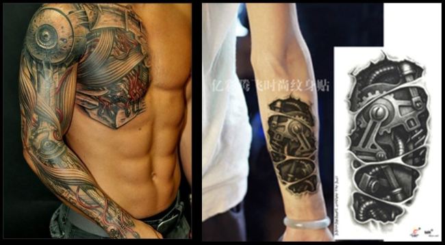 Machine man tattoes